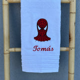 Toalha Bordada com Homem Aranha