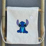 Saco Bordado com Stitch