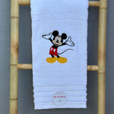 Toalha Bordada com Mickey