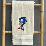 Toalha Bordada com Sonic