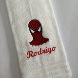 Toalha Bordada com Homem Aranha