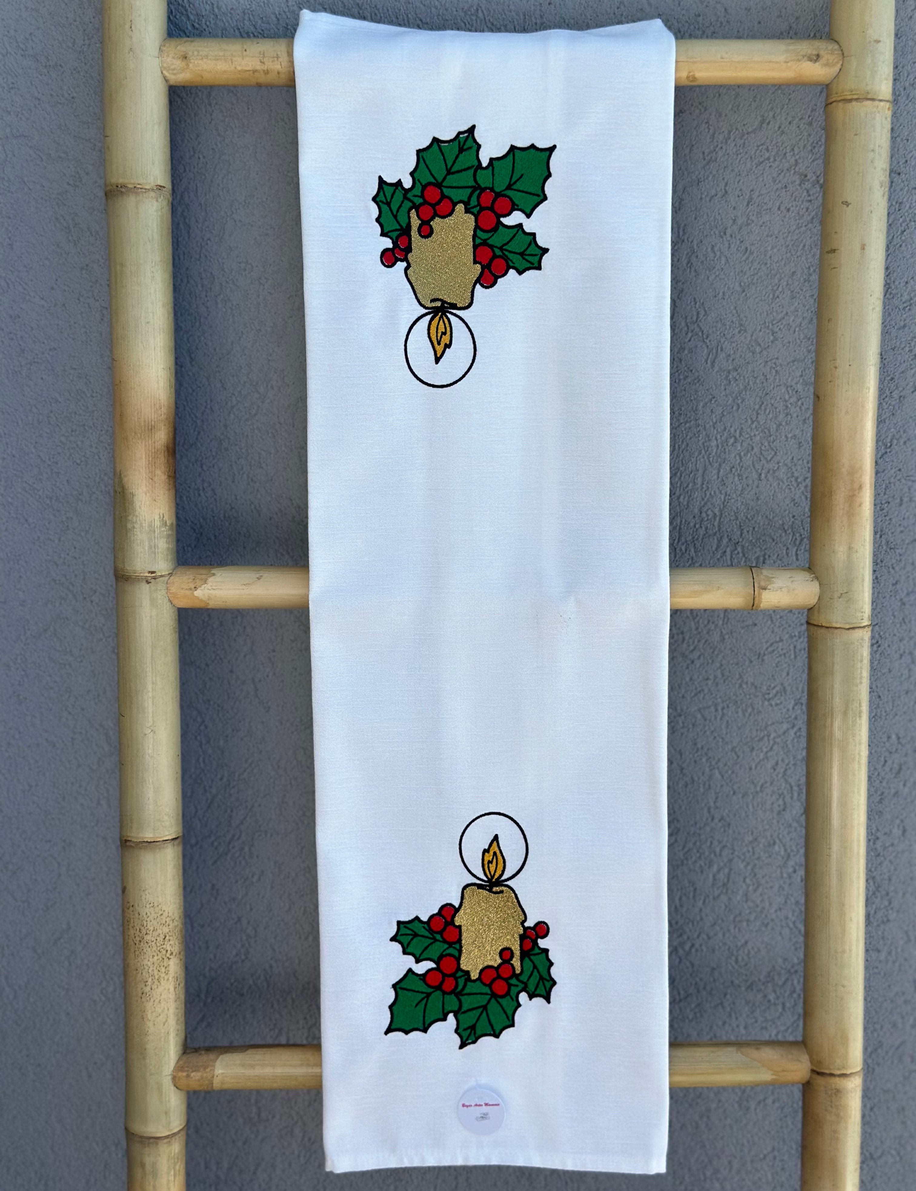 Pano com 2 bordados - Velas