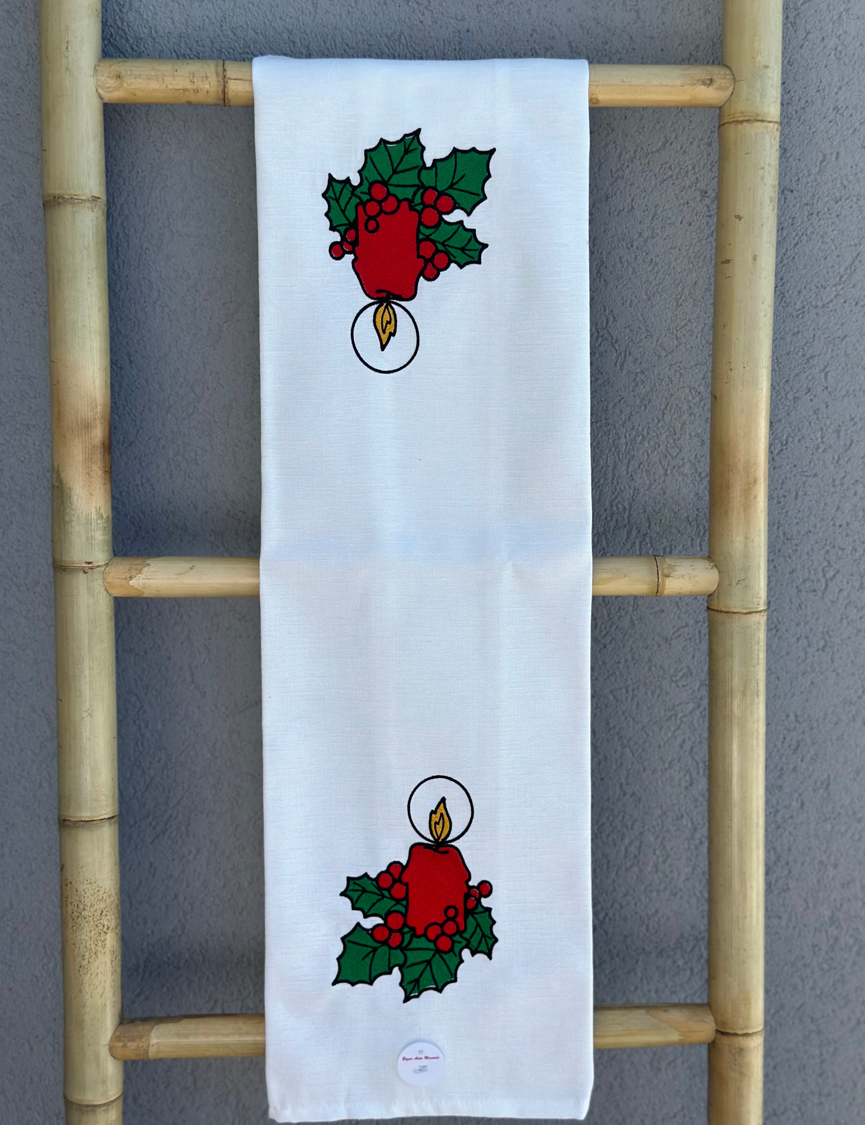 Pano com 2 bordados - Velas