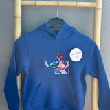 Sweat com capuz de Criança - Stitch e Angel