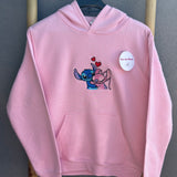 Sweat com capuz de Criança - Stitch e Angel