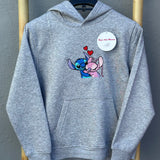Sweat com capuz de Criança - Stitch e Angel