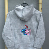 Sweat com capuz de Criança - Stitch e Angel