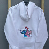 Sweat com capuz de Criança - Stitch e Angel