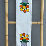 Pano com 2 bordados - Tulipas