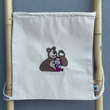 Saco Bordado com a Masha e o Urso